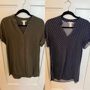 H&M V-Neck Shirt Dress Duo